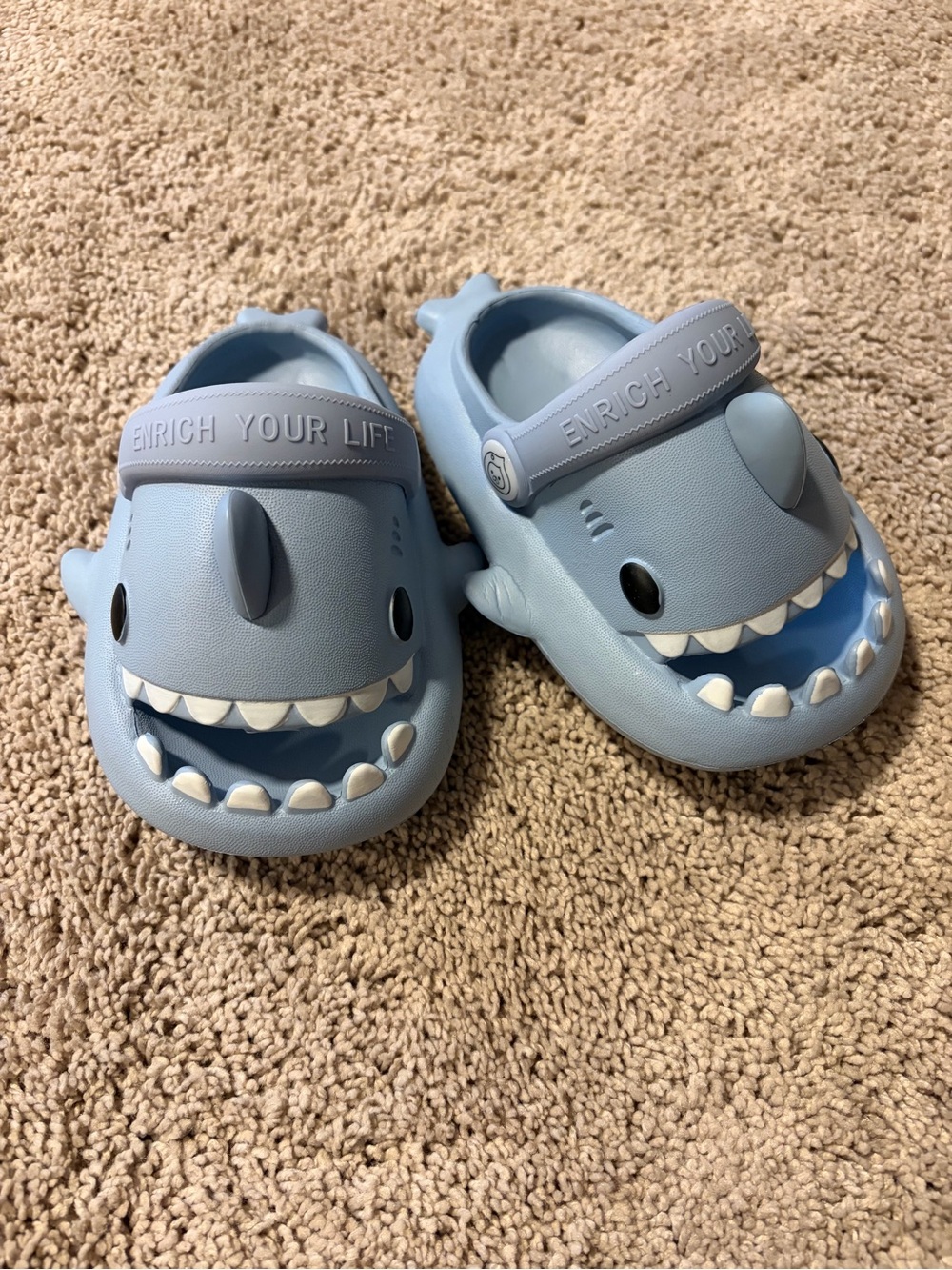 Kids' Light Blue Shark Clog Sandals - Cute Slip-On